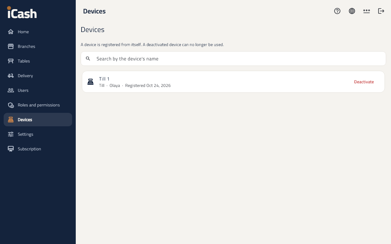 Devices and branches