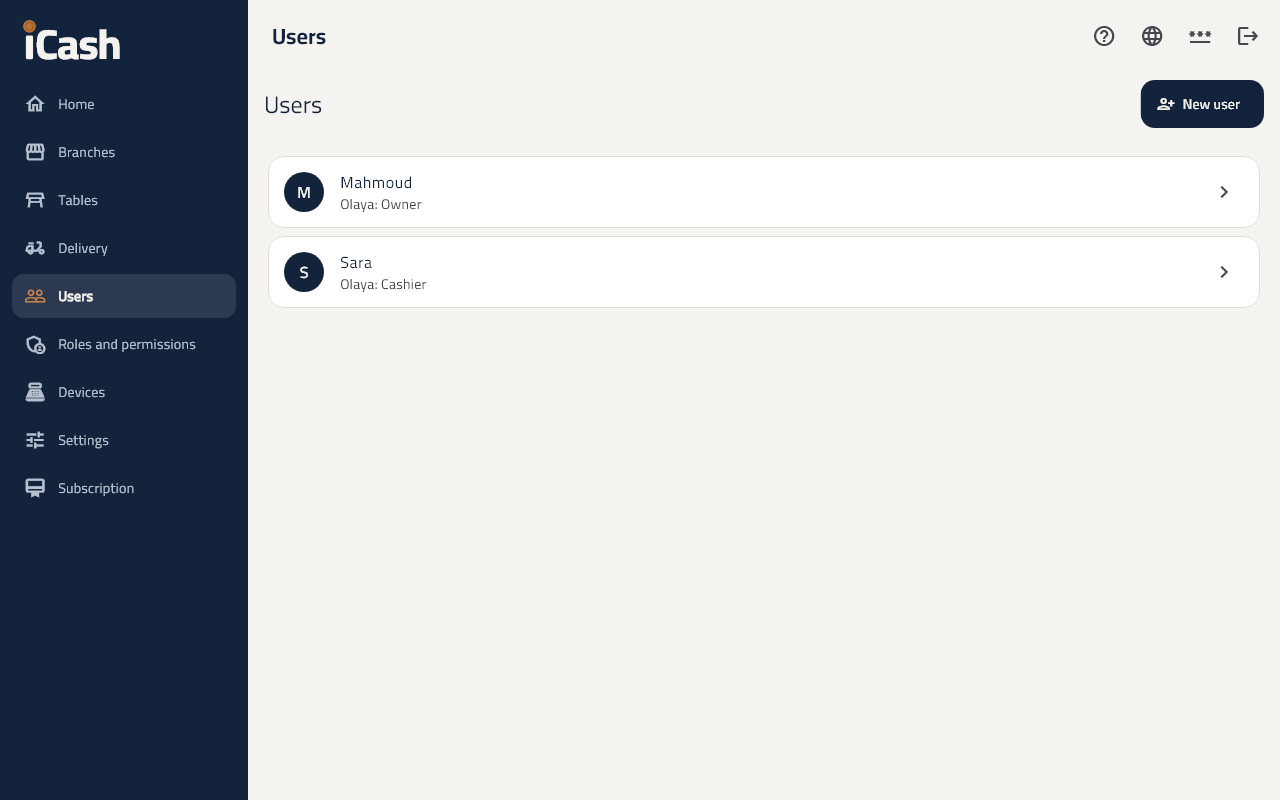 Users and permissions